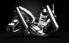 Серебряная 3Д структура