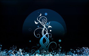 Изящный белый орнамент