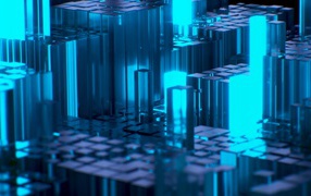 Структура из стеклянных брусков