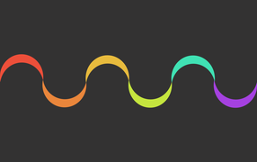 Волнистая разноцветная лента