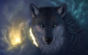 The wolf in the clouds