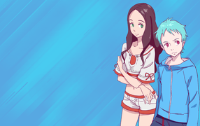 A guy and a girl from the anime Eureka Seven Ao