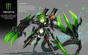 Девушка аниме Monster Energy