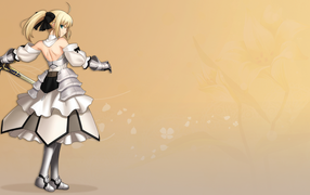 Девушка аниме Сабер Лили