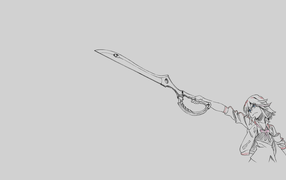 Герой аниме нарисованный карандашом