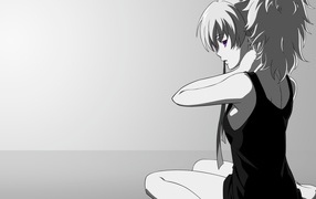 Black and white girl from the anime Darker than Black
