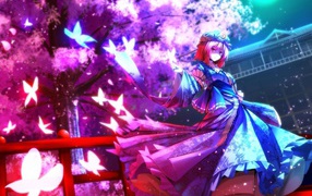 Бабочки в аниме Saigyouji Yuyuko