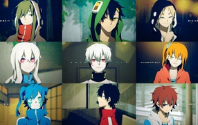 Персонажи манги аниме Kagerou Project