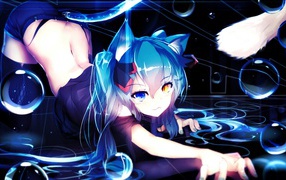 Диджей аниме среди мыльных пузырей