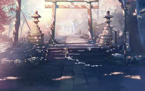 Вход в сад в аниме  Пять сантиметров в секунду