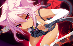 Злая девушка аниме с розовыми волосами