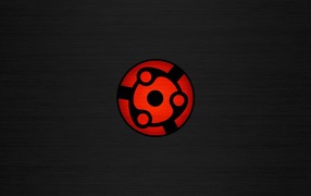 Глаз Шаринган аниме, серый фон