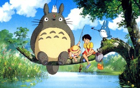 Рыбалка в аниме Мой сосед Тоторо