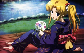 Девочка художница в аниме Эф - история воспоминаний