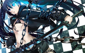 Девушка в цепях, аниме Black Rock Shooter