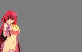 Девушка на сером фоне аниме Натюрморт в серых тонах