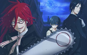 Девушка с цепной пилой из аниме Тёмный дворецкий