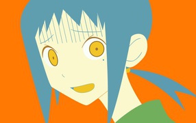 Девушка с голубыми волосами в аниме Sayonara Zetsubou Sensei