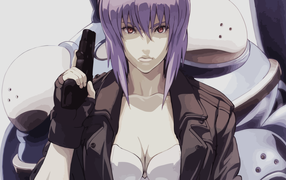 Девушка с пистолетом, аниме Призрак в доспехах