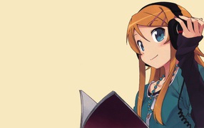 Девушка в наушниках, аниме Моя сестренка не может быть такой милашкой