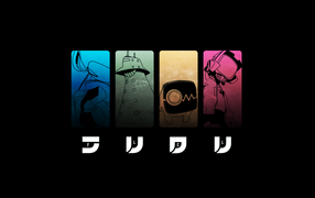 Манга аниме 49 дней, черный фон