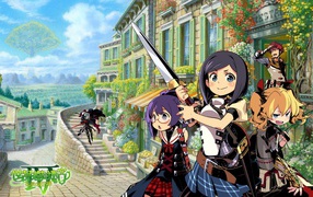 Школьница с мечом, аниме девушки