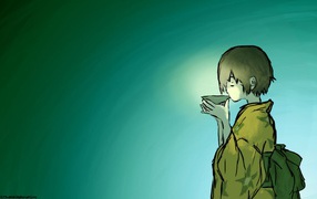Девушка пьет чай, аниме Мастер Муси