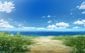 Море в аниме Натюрморт в серых тонах