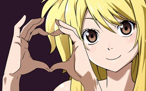 Милая девочка из аниме Сказка о хвосте феи