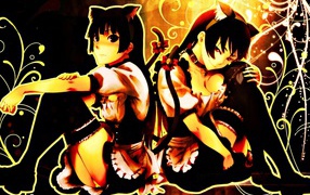 Две девушки из аниме Сумеречная дева и амнезия