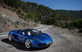 McLaren convertible parked on the roadside