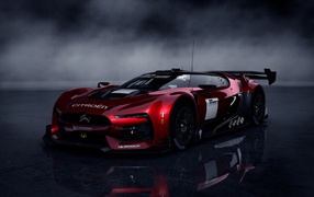 Красный Gran Turismo 5 отражается в паркете