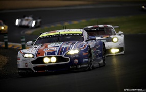 Aston Martin Racing with glowing lights