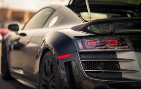 The rear lights of cars Audi R8