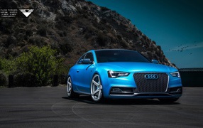 Blue Audi S5, design Vorsteiner