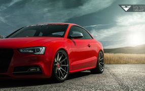 Красный Audi S5, дизайн Vorsteiner