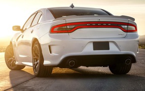 Вид сзади на Dodge Charger SRT 2015