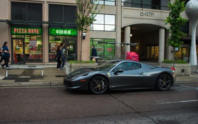 Grey Ferrari 458 italia in Toronto