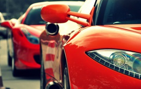 Red Ferrari Spyker
