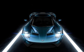 Neon car Ford GT 2015