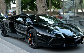 Черный Lamborghini Aventador LP 700-4