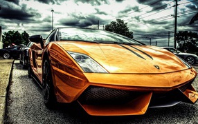 Golden orange Lamborghini Gallardo LP570-4