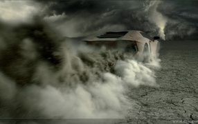 Lamborghini raised for a dust