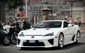 White car Lexus LFA