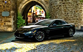 Stylish black car Maserati