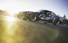 Sports Nissan S13 on the race
