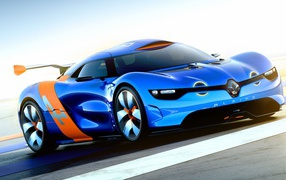 Голубой автомобиль Renault Alpine