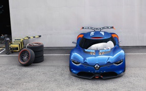 Замена покрышек спортивного Renault Alpine