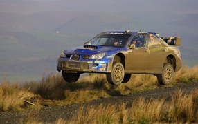 Dirty car racing Subaru
