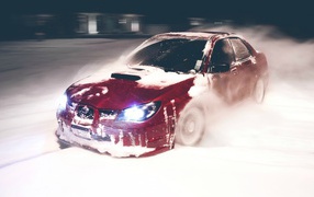 Winter Drift on Subaru Impreza